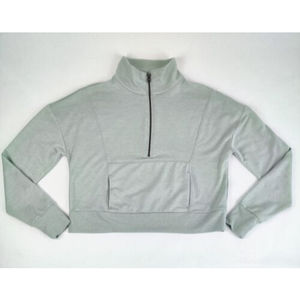 Balance Collection Julia Cropped Zipper Pullover Sage Green Women's Size Small